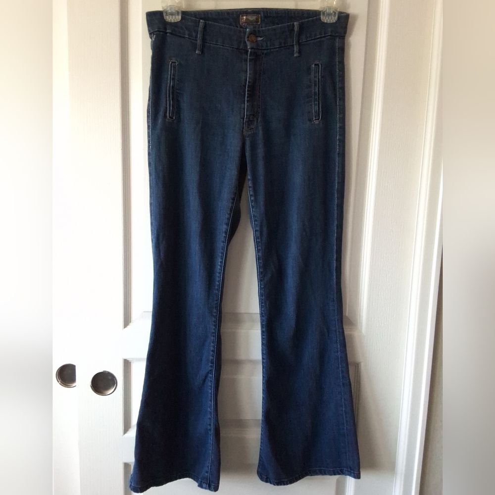 Mother Women's Blue Flare Jeans - Picture 3 of 15